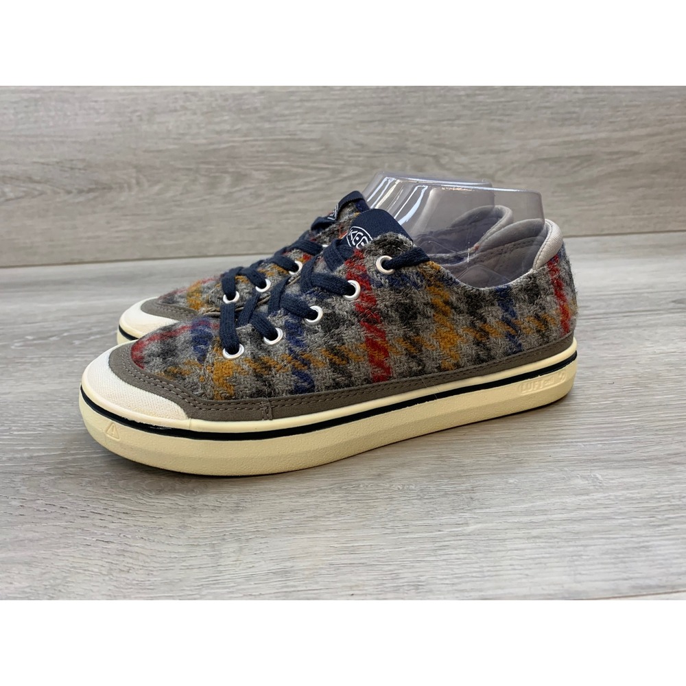 Keen Elsa Lite Women's 7.5 Plaid Wool Sneakers Grey‎ Red Comfort Shoes - Picture 3 of 10